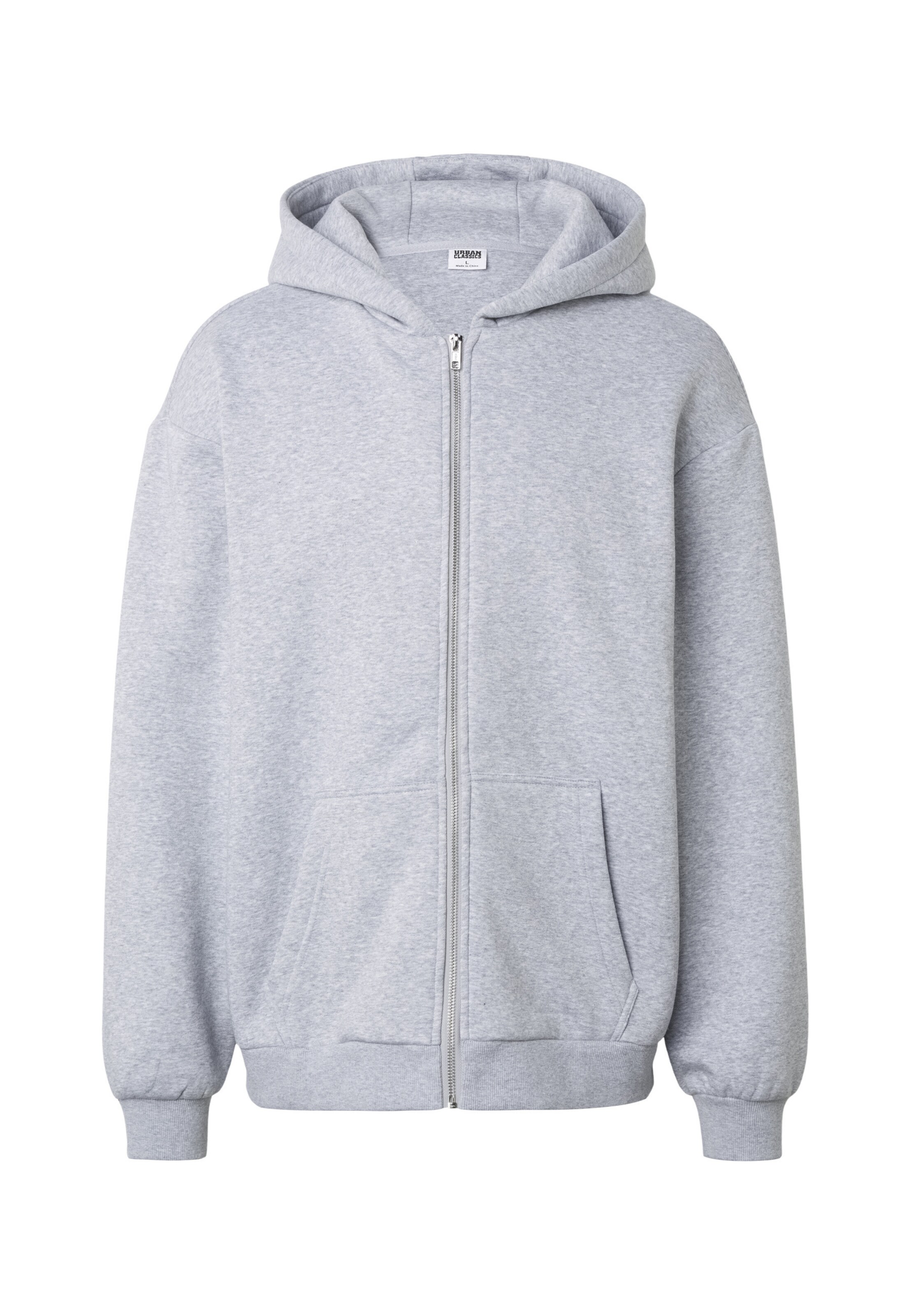 Urban Classics Sweatjacke in Grau: Vorderseite