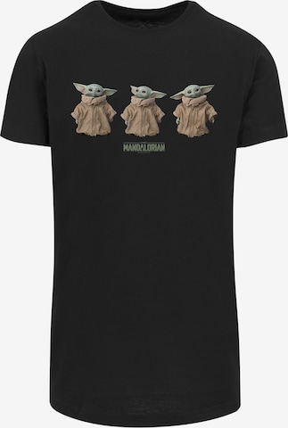 F4NT4STIC T-Shirt 'Star Wars The Mandalorian The Child Poses' in Schwarz: Vorderseite