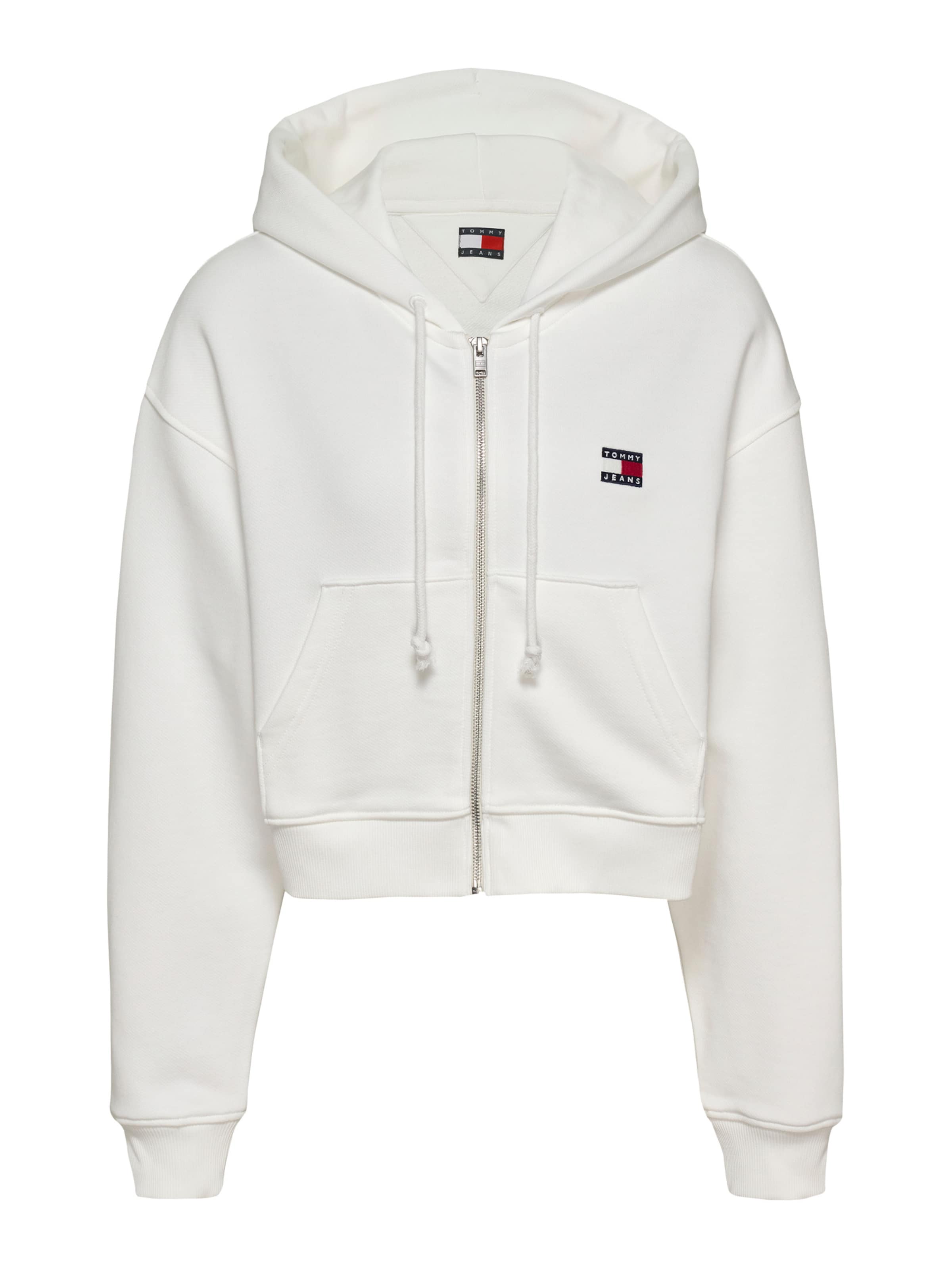 Tommy Jeans Sweatjakke i hvid: forside