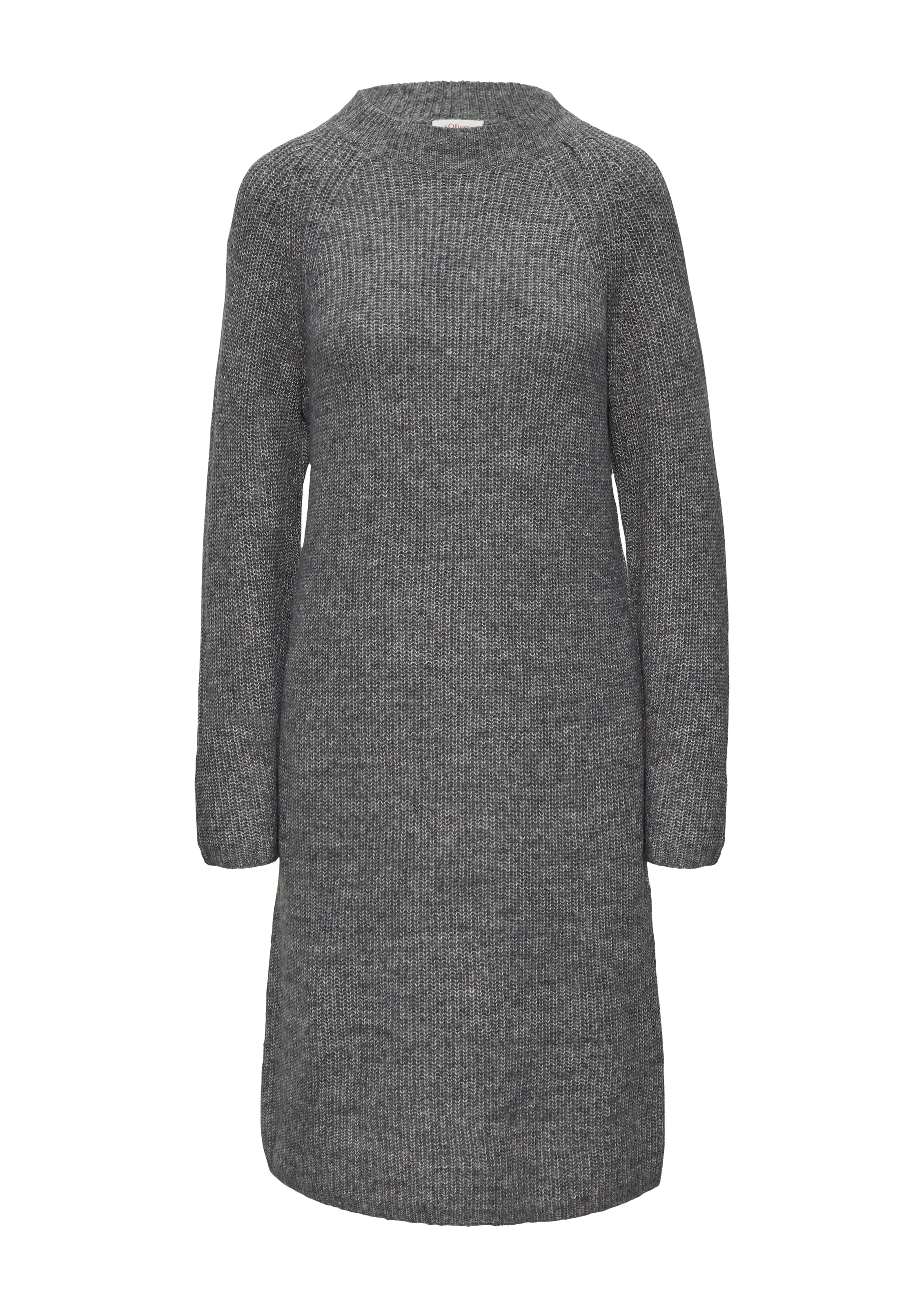 s.Oliver Gebreide jurk in Grijs: voorkant