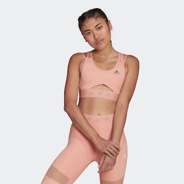ADIDAS SPORTSWEAR Korzetová Sportovní podprsenka – pink: přední strana
