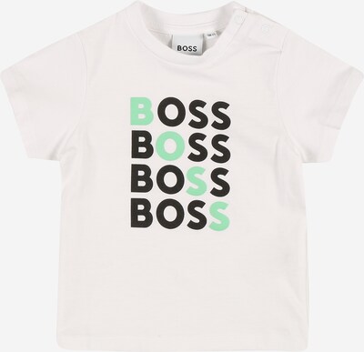 BOSS Kidswear Camisola em verde claro / preto / branco, Vista do produto