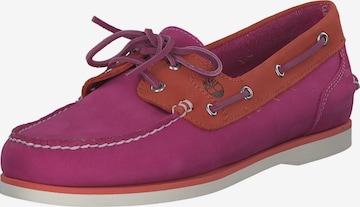 TIMBERLAND Moccasins 'Classic Boat Amherst 2 Eye' in Pink: front