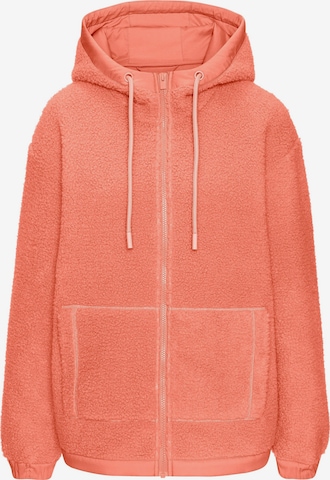 Jachetă fleece de la Elbsand pe portocaliu: față