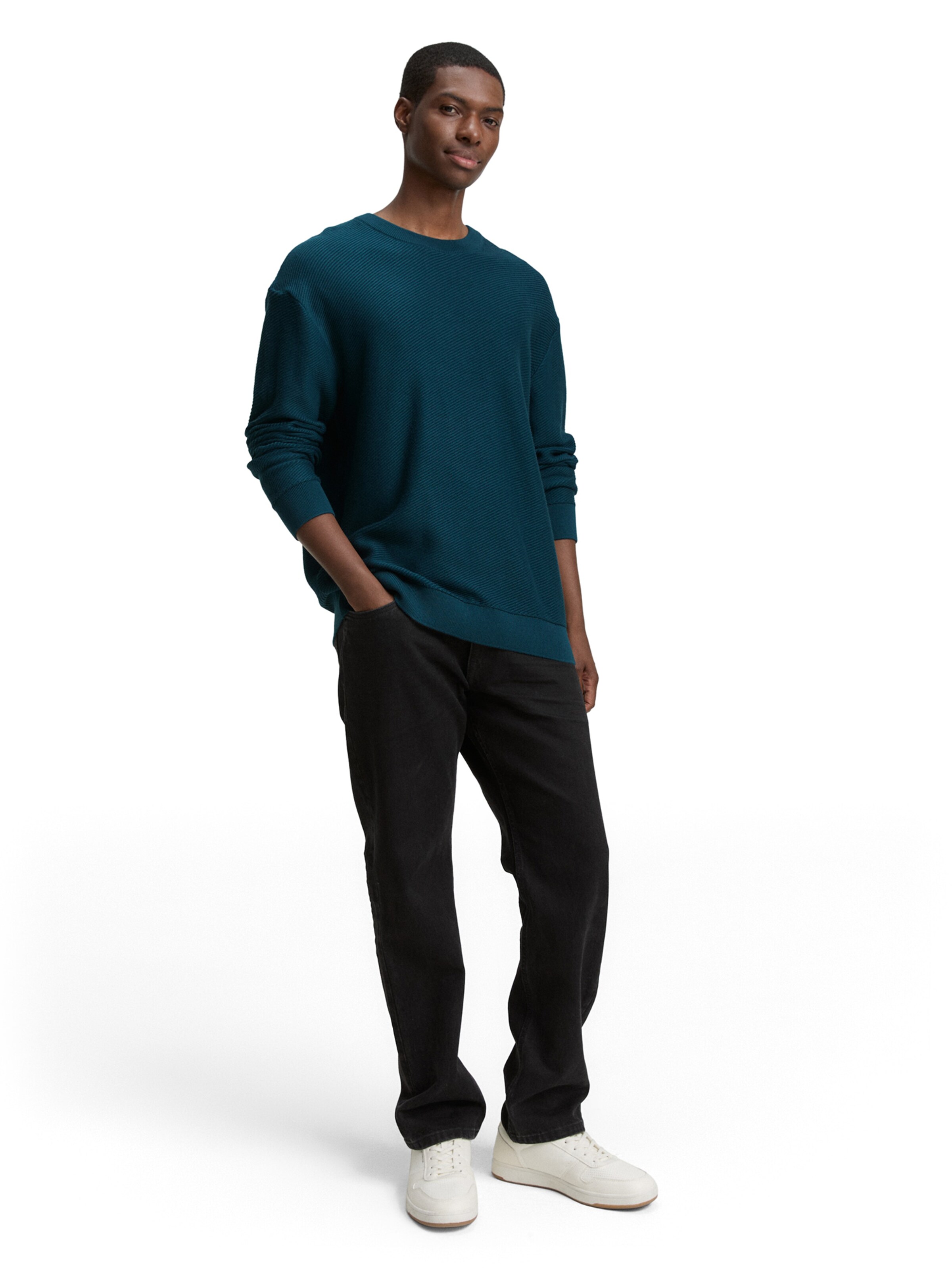 TOM TAILOR DENIM Pullover in Grün