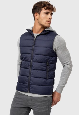 INDICODE JEANS Bodywarmer in Blauw: voorkant