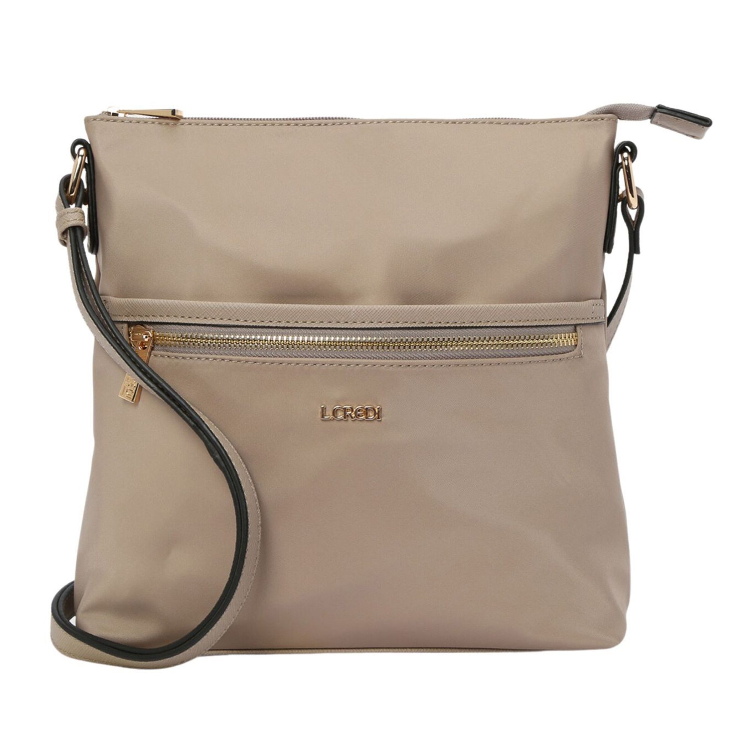 Borsa a tracolla 'Alena' di L.CREDI in beige: frontale