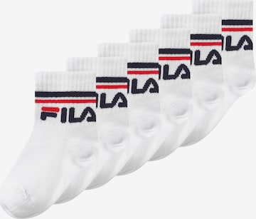 balts FILA Zeķes: no priekšpuses