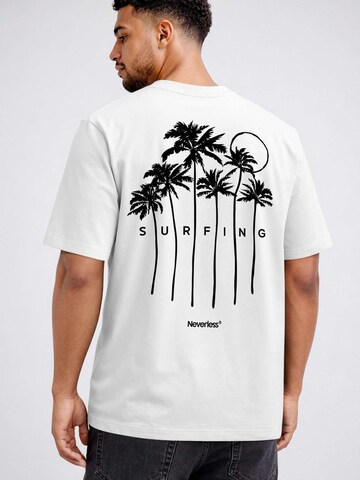 Neverless Shirt 'Palms Surfing' in White