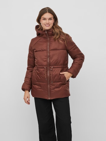 VILA Between-season jacket in Brown: front