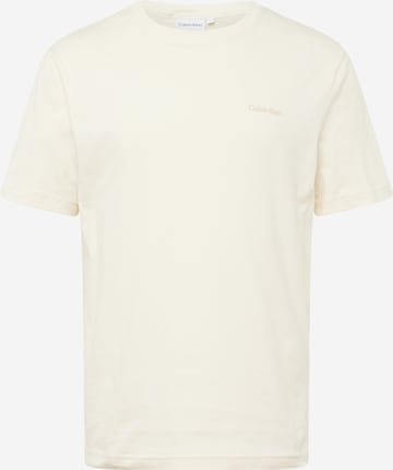 T-Shirt Calvin Klein en beige : devant