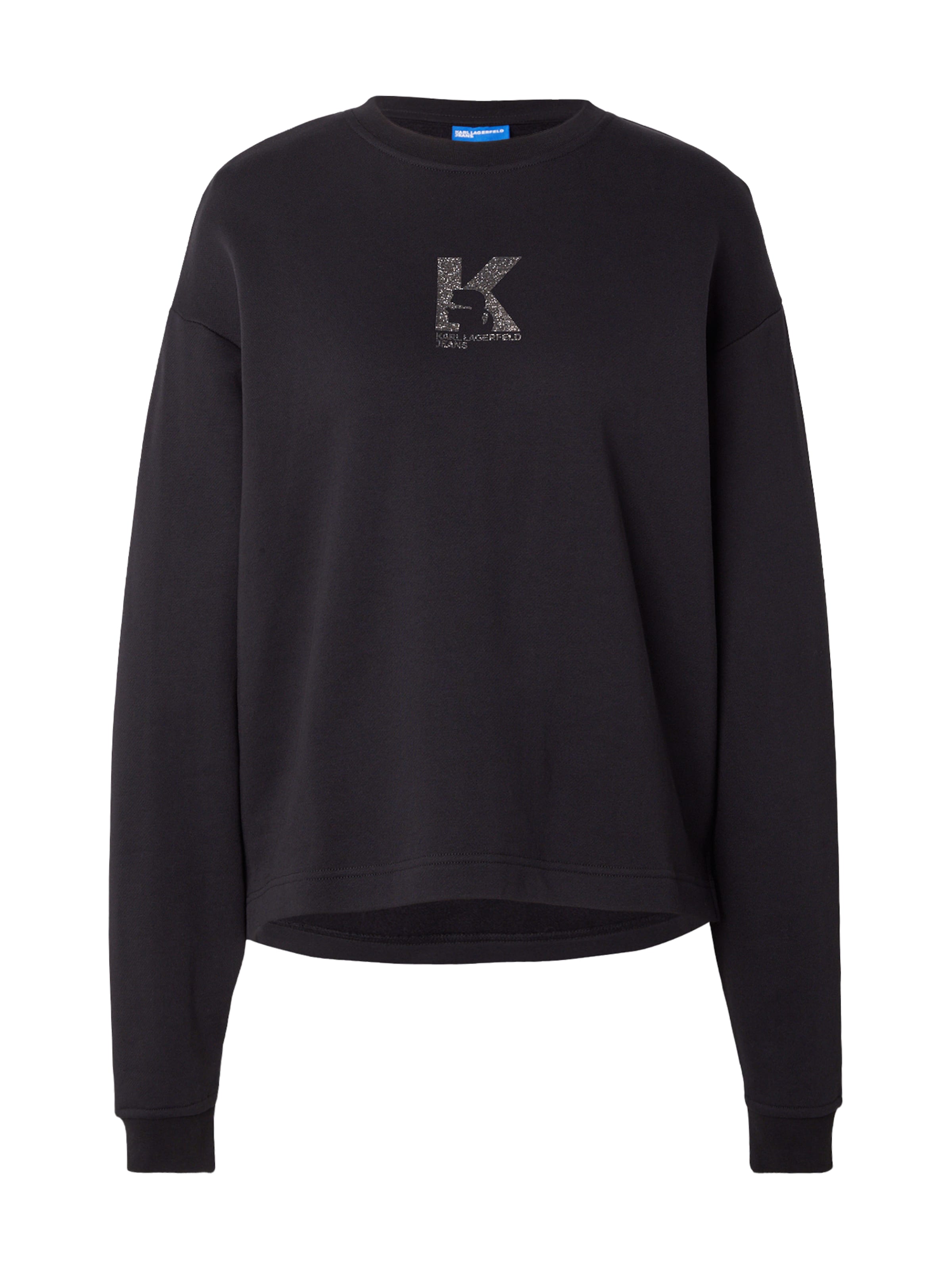 KARL LAGERFELD JEANS Sweatshirt in XS in Black / Silver, Item view