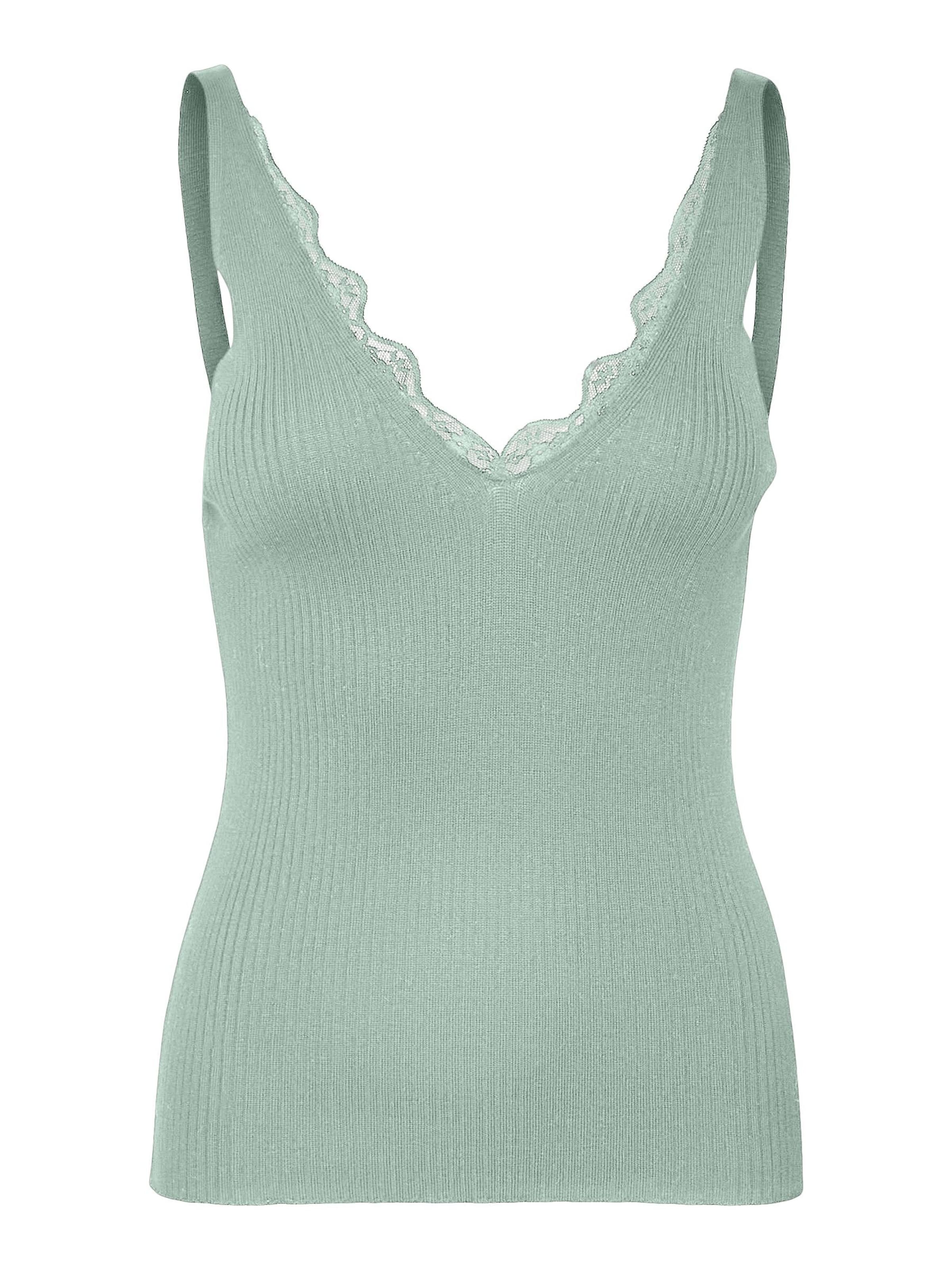 VERO MODA Gebreide top 'VMVilja' in Groen: voorkant