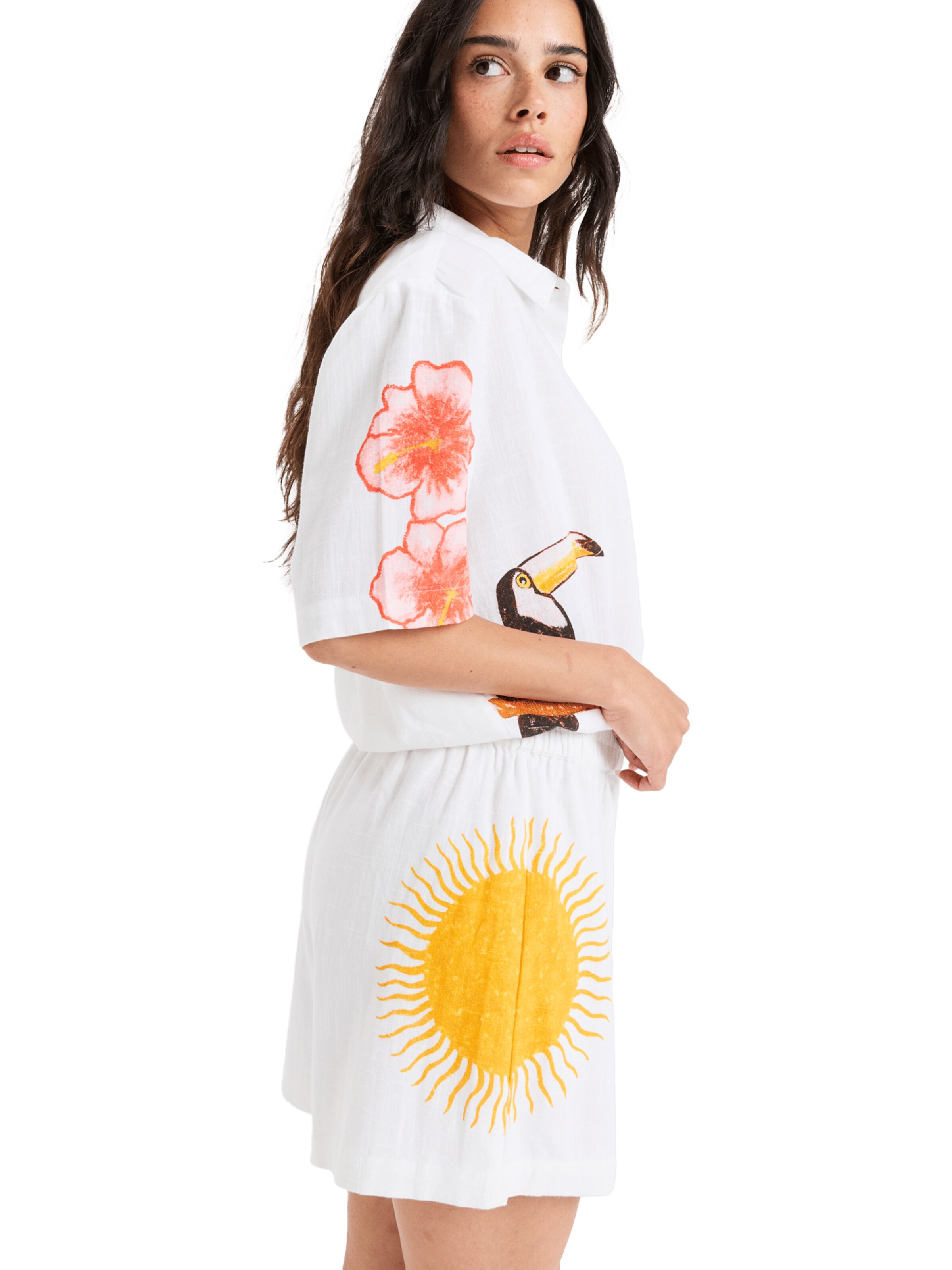 Loosefit Pantalon 'Atlas' ROXY en blanc