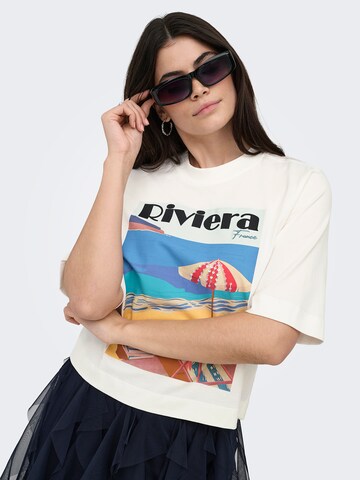 T-shirt 'ONLVEGA' ONLY en blanc