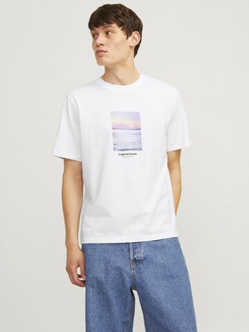 JACK & JONES Tričko 'JORVESTERBRO' – bílá: přední strana