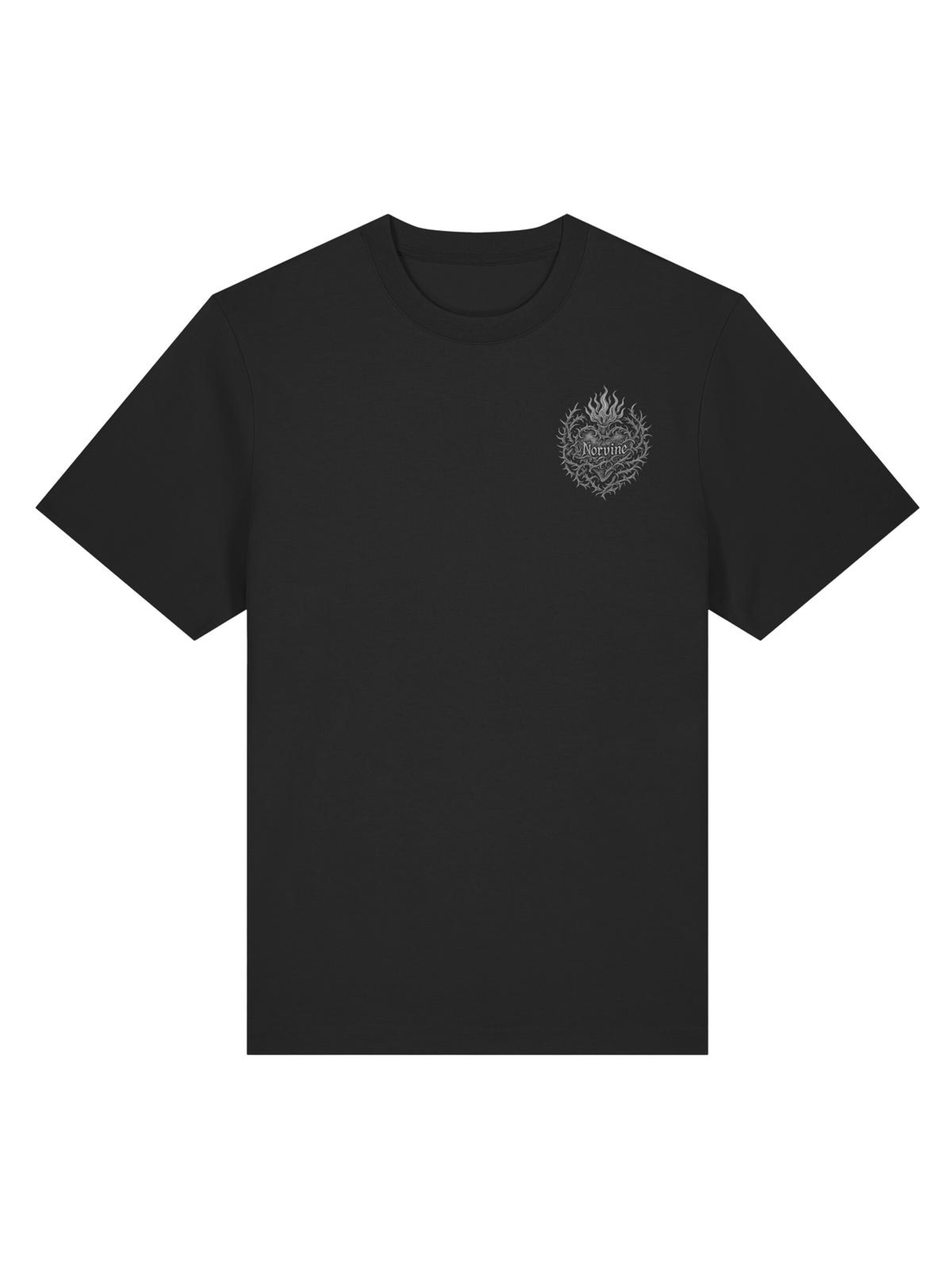 NorvineMajica 'Norvine Thornheart Organic T-Shirt' - crna boja: prednji dio