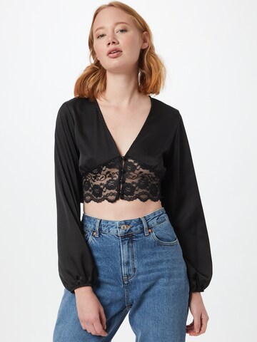 Femme Luxe Blouse 'BECKY' in Black: front