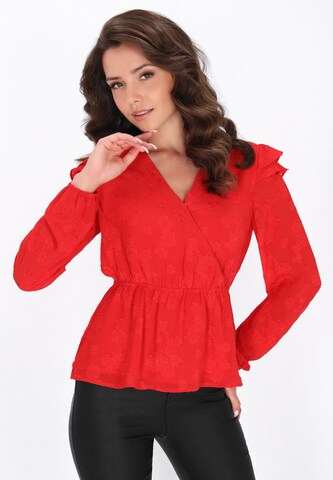 faina Blouse in Rood: voorkant