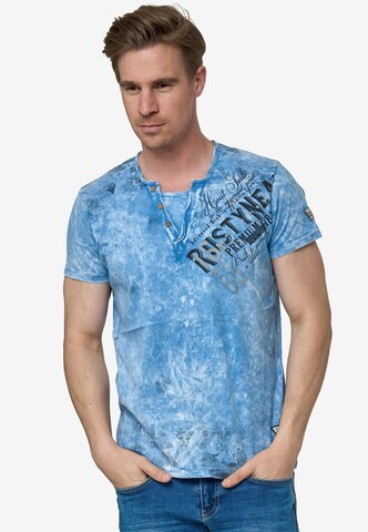 Rusty Neal Shirt in Blauw: voorkant