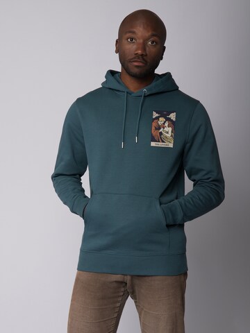 Watapparel Sweatshirt ' Tarot The Lovers ' in Blauw: voorkant