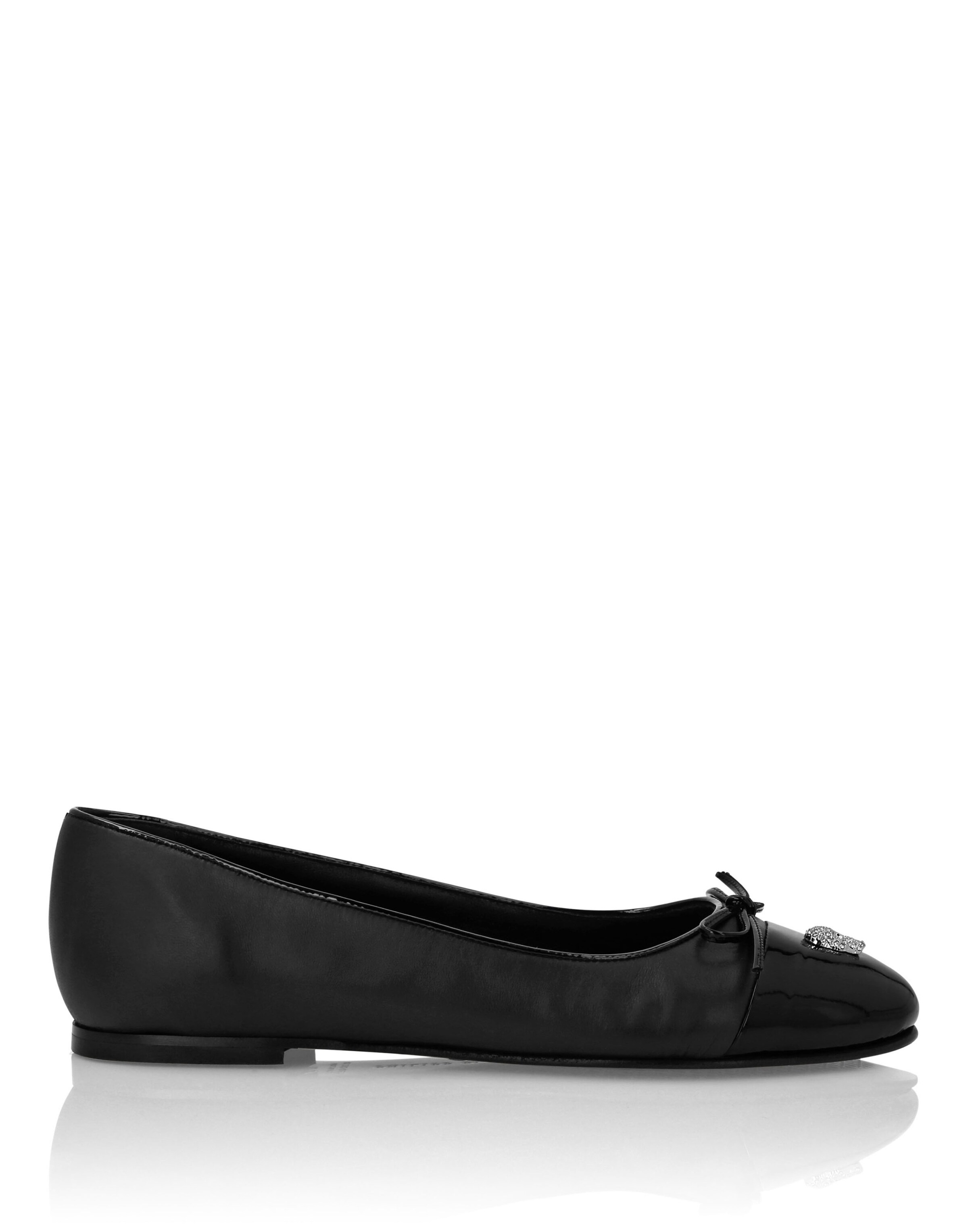 Philipp Plein Ballet Flats 'Skull' in Black