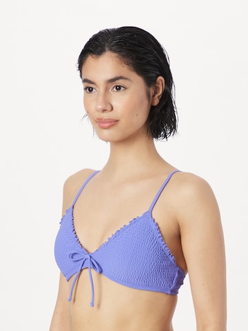 HOLLISTER Triangle Bikini Top in Purple: front