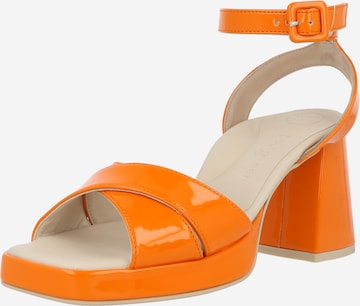 Paul Green Sandalen met riem in Oranje: voorkant