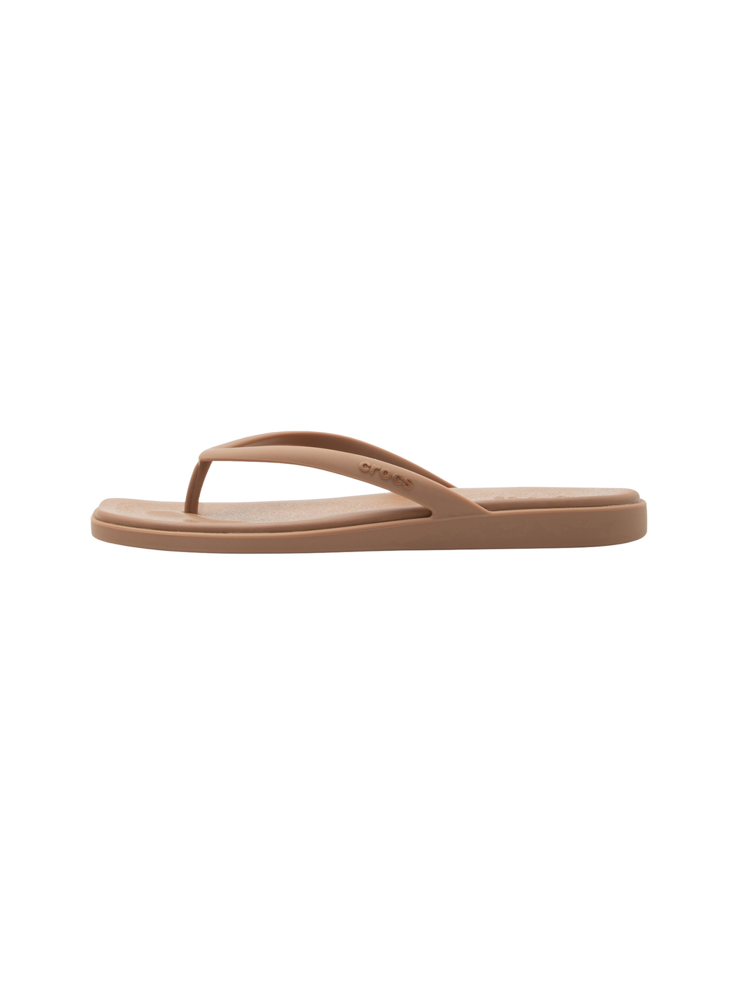 Crocs - Sandalias de dedo 'Miami' en marrón: frente