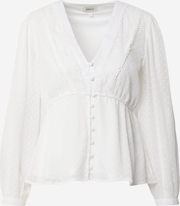 ONLY - Blusa 'Bettina' en blanco: frente