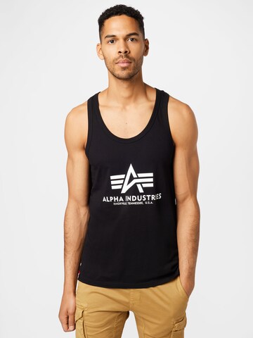 Tricou de la ALPHA INDUSTRIES pe negru: față