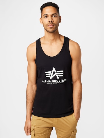 T-Shirt ALPHA INDUSTRIES en noir : devant