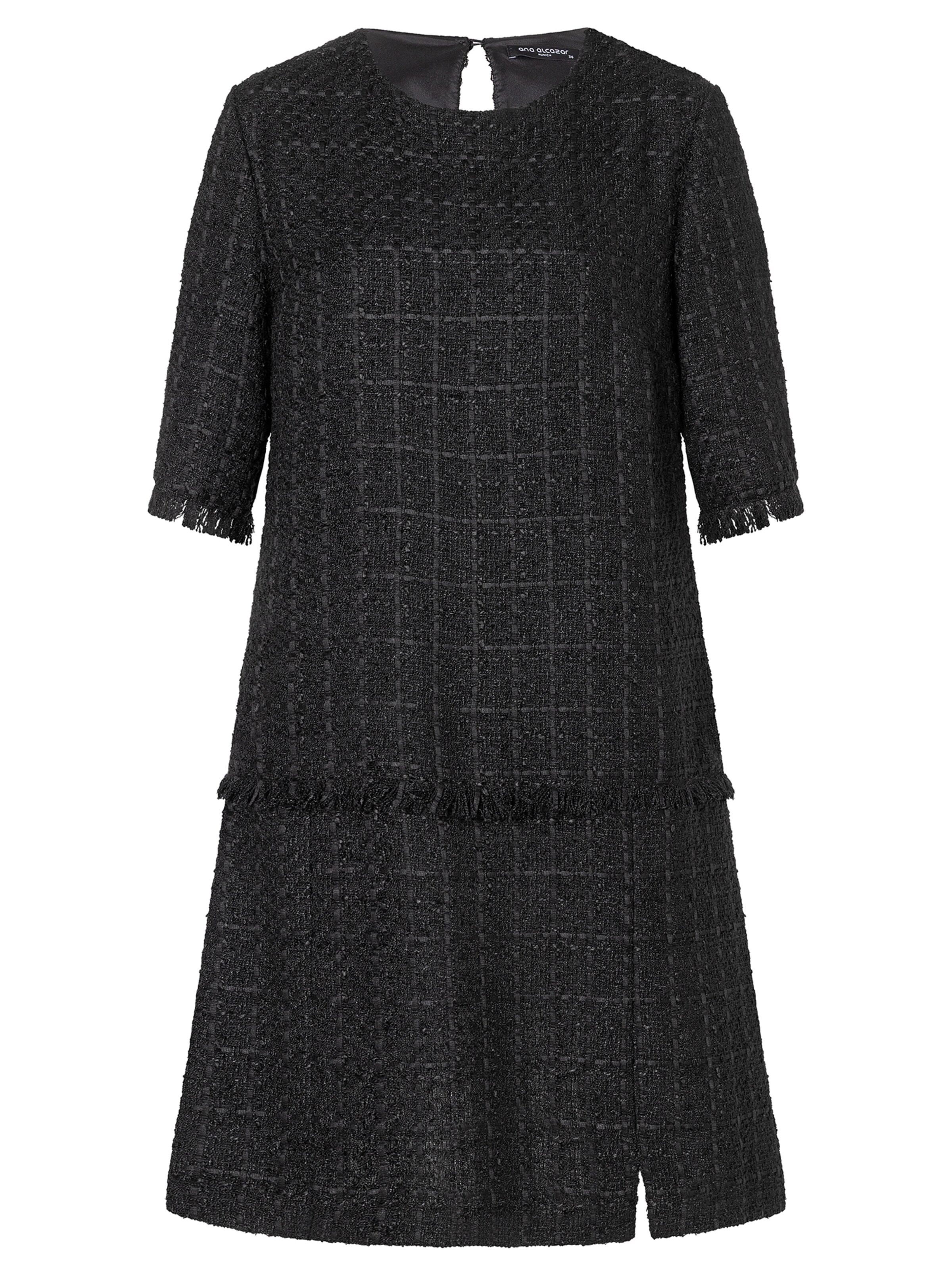 Ana Alcazar Jurk 'Abesi' in Zwart: voorkant