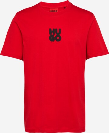 T-Shirt 'Decali' HUGO en rouge : devant