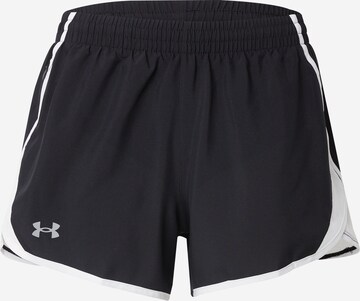 UNDER ARMOUR Regular Workout Pants 'Fly By' in Black: front