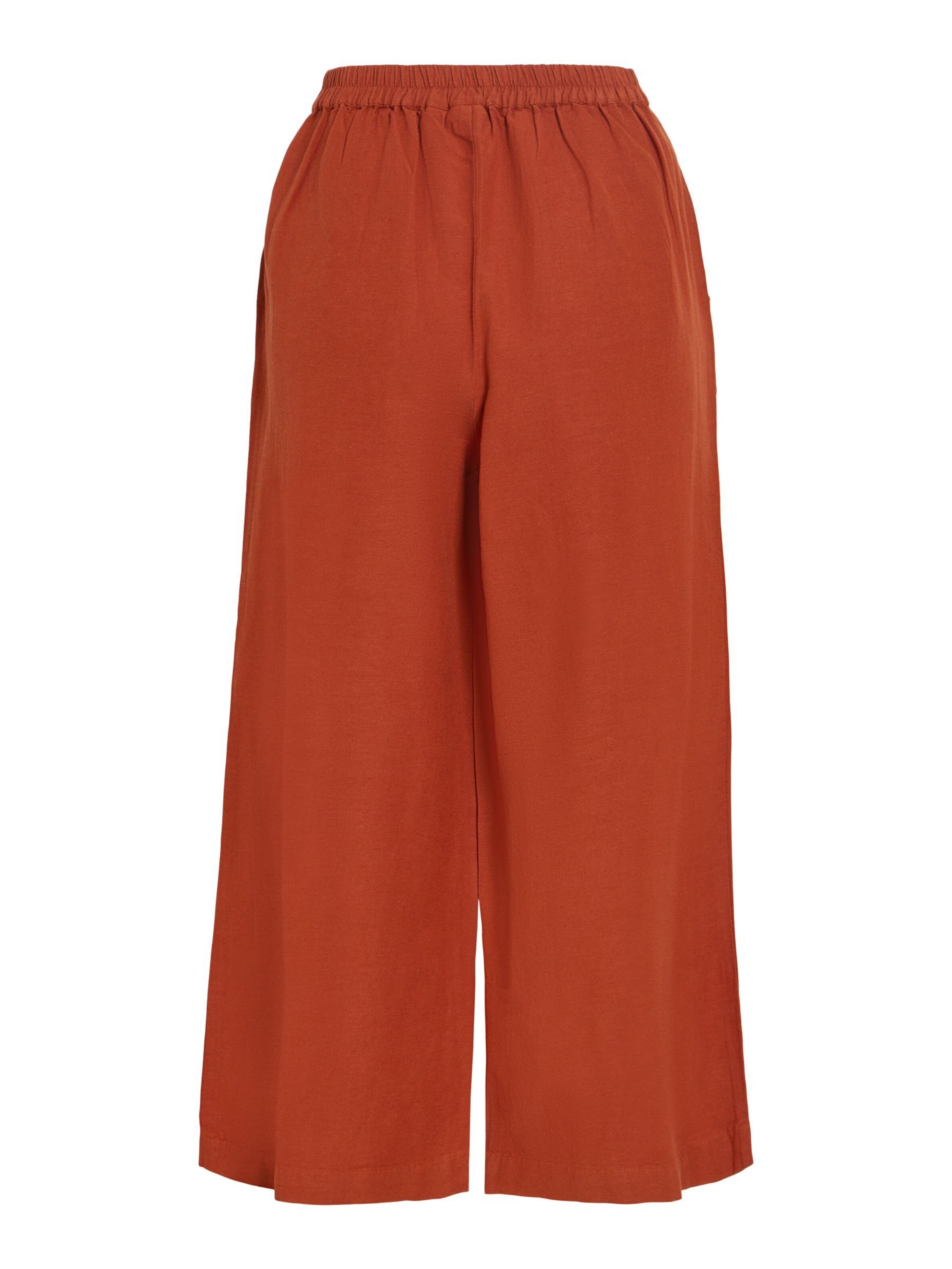VILA Wide leg Trousers 'VIPRISILLA' in Orange
