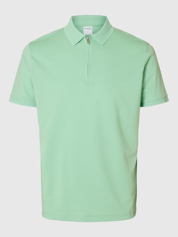 T-Shirt 'SLHFave' SELECTED HOMME en vert : devant
