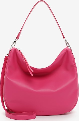 Emily & Noah Shoulder Bag '  Bordeaux  ' in Pink: front