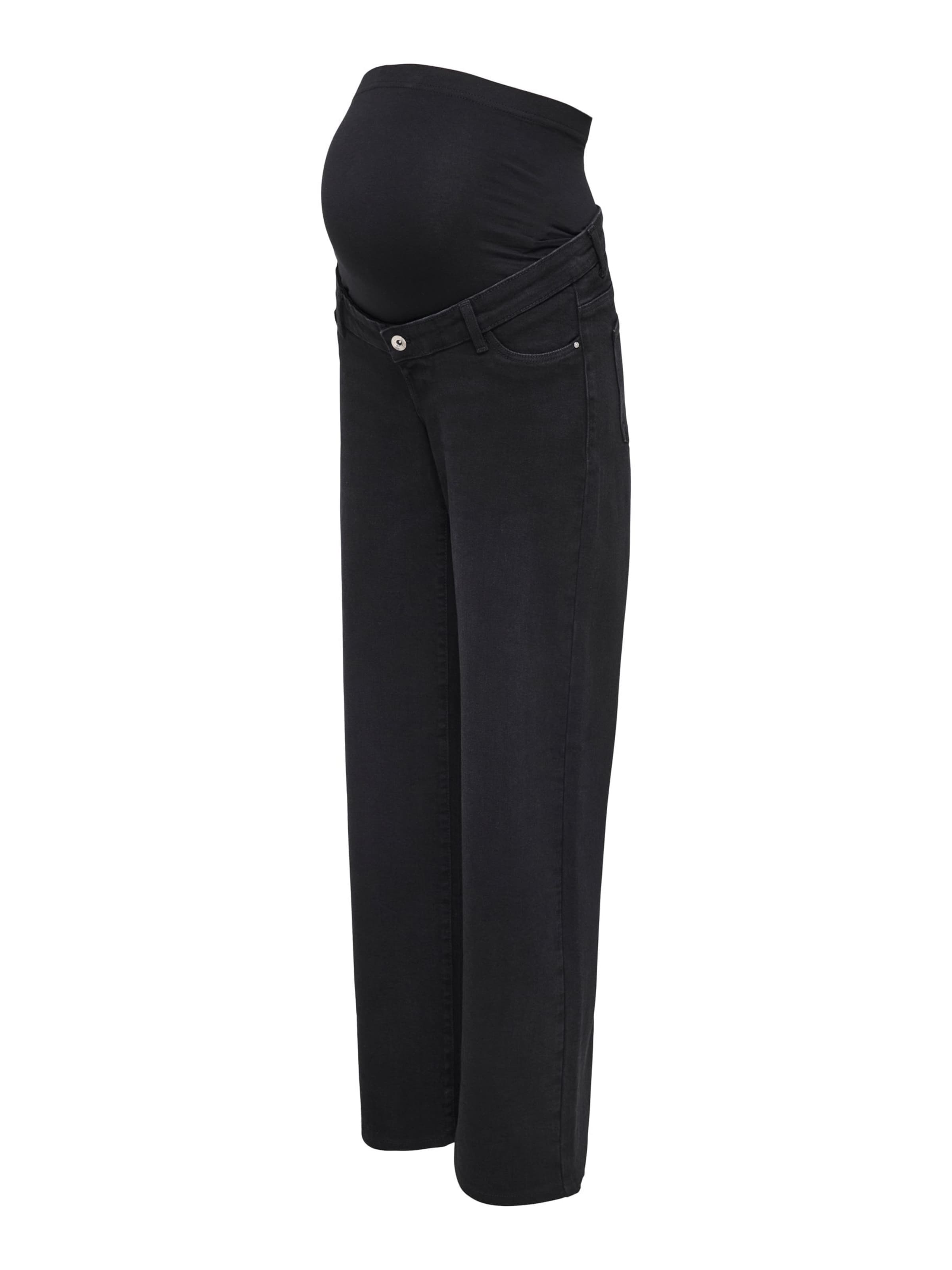 Wide Leg Jean Only Maternity en noir : devant