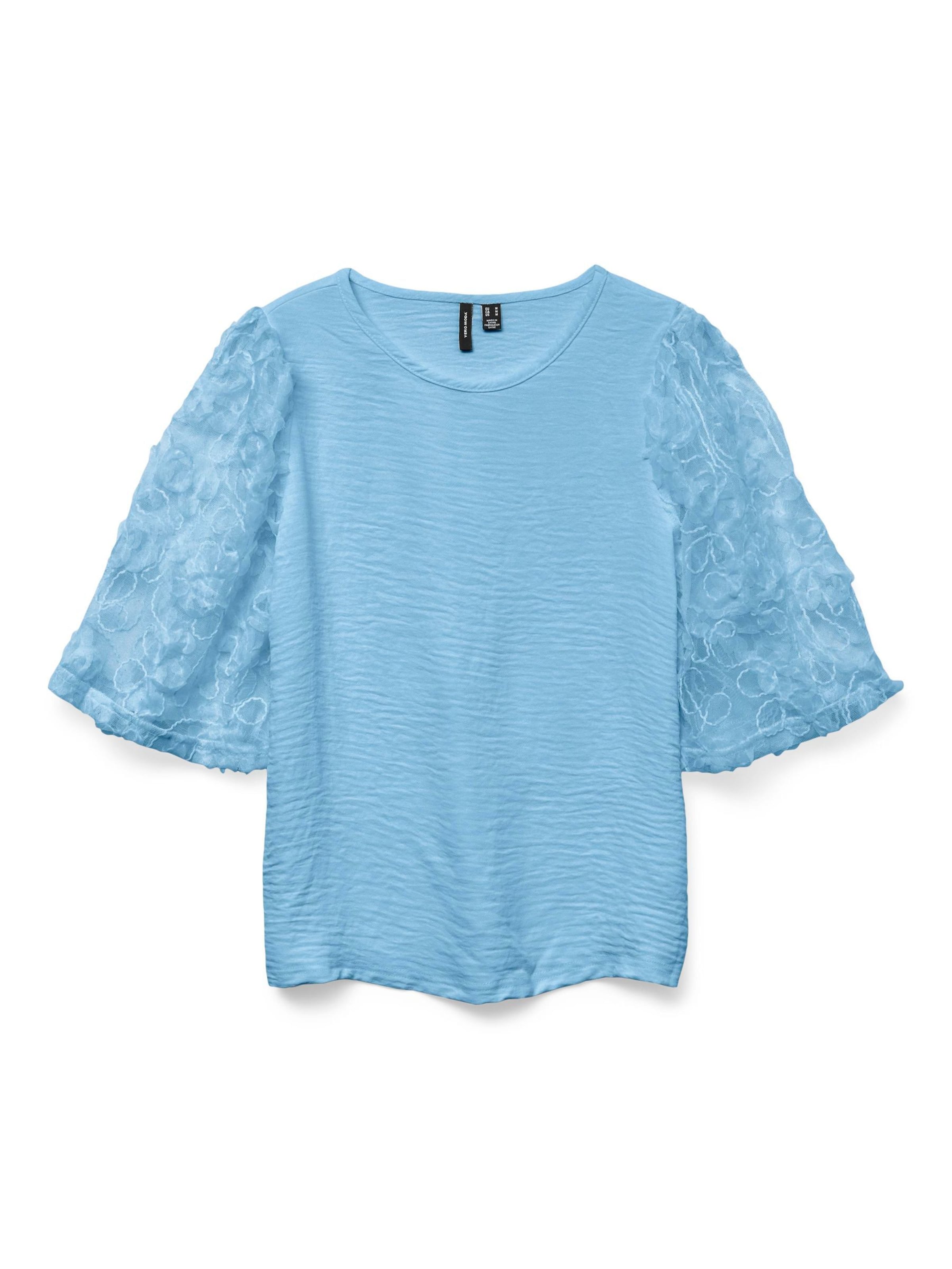 VERO MODA Shirt 'VMNina' in Blauw: voorkant
