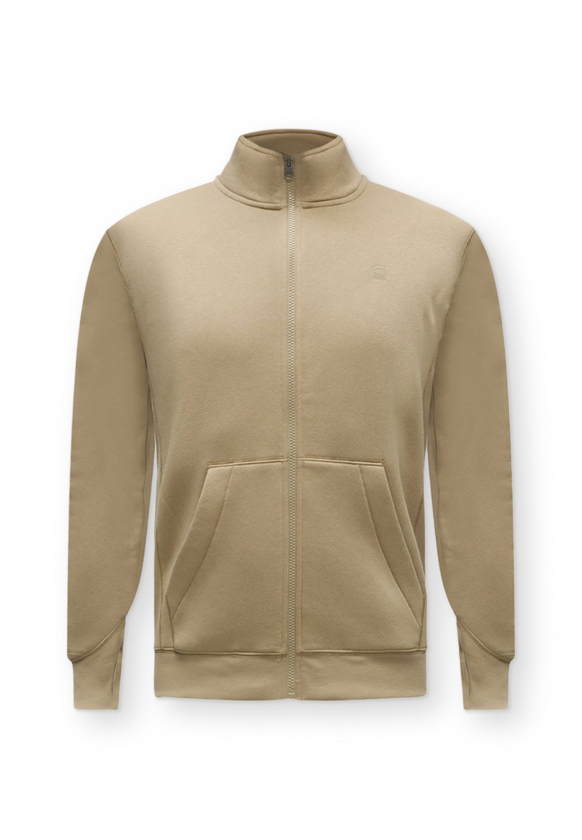 G-STAR Sweatvest 'Premium Core' in Beige: voorkant