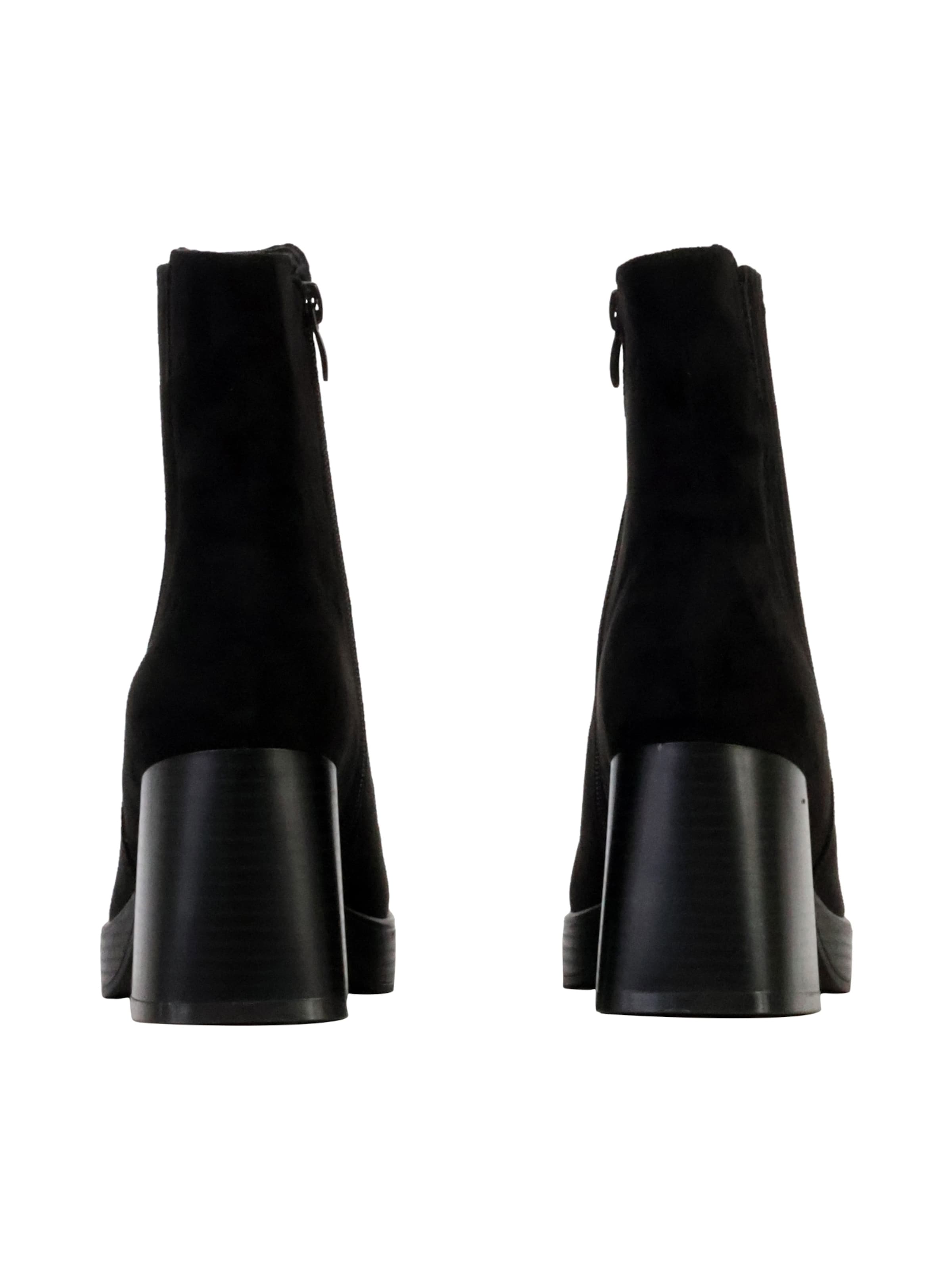 Super Mode Ankle boots 'Stiefeletten mit Zip-Absatz' in Black
