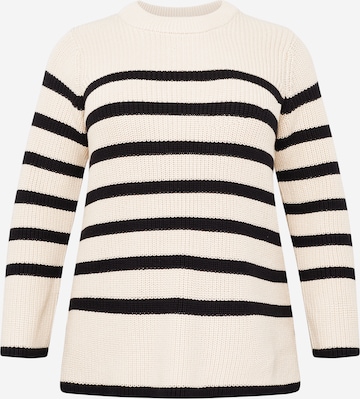 KAFFE CURVE Sweater 'Milla' in Beige: front