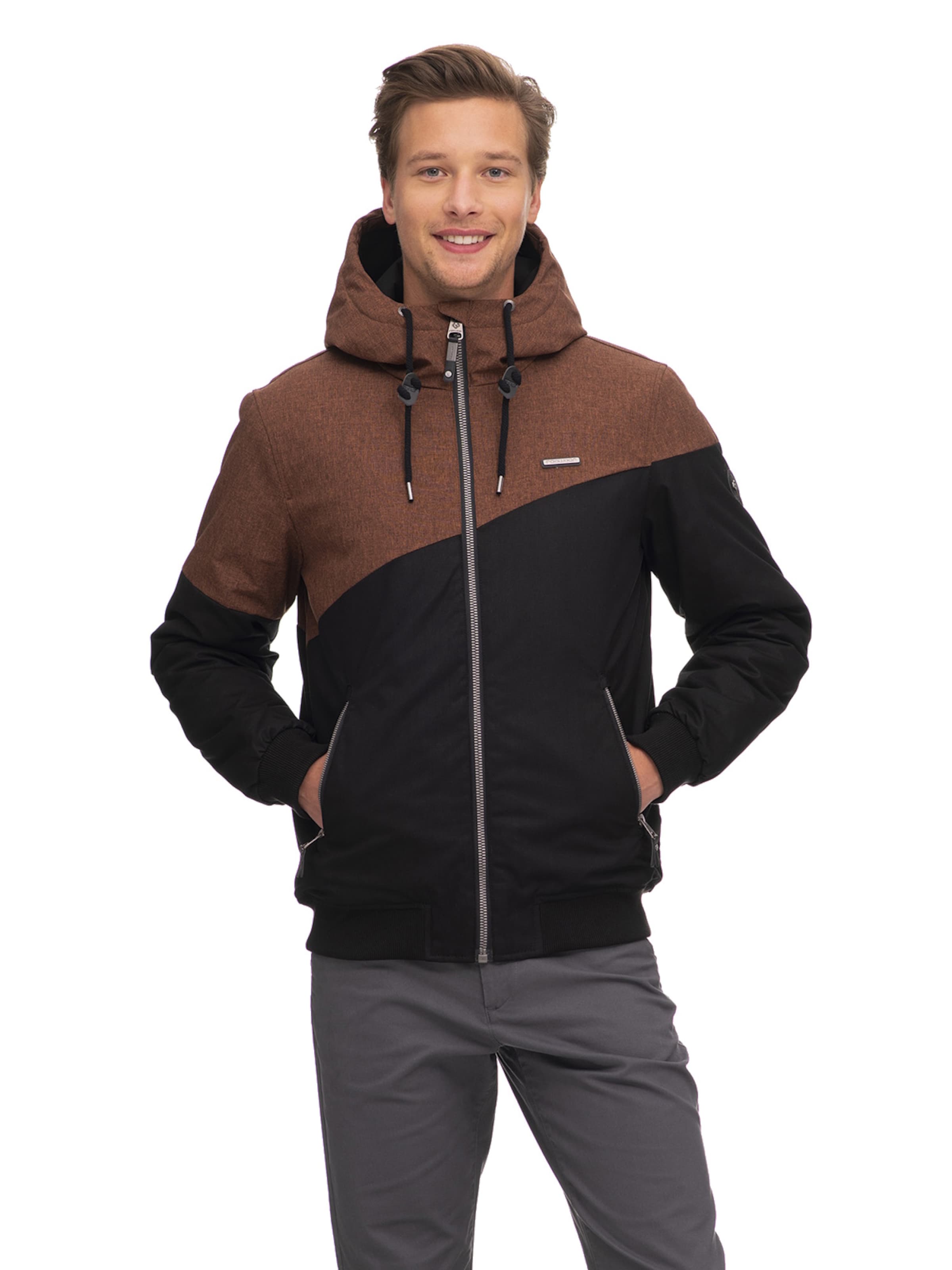 Ragwear Zimska jakna 'Winngs' | črna barva: sprednja stran