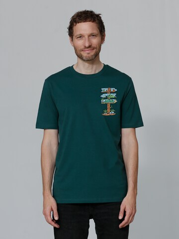 T-Shirt 'Adventure is everywhere' Watapparel en vert : devant
