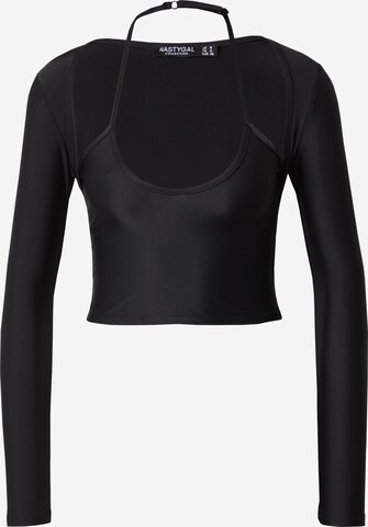 Nasty Gal - Camiseta en negro: frente