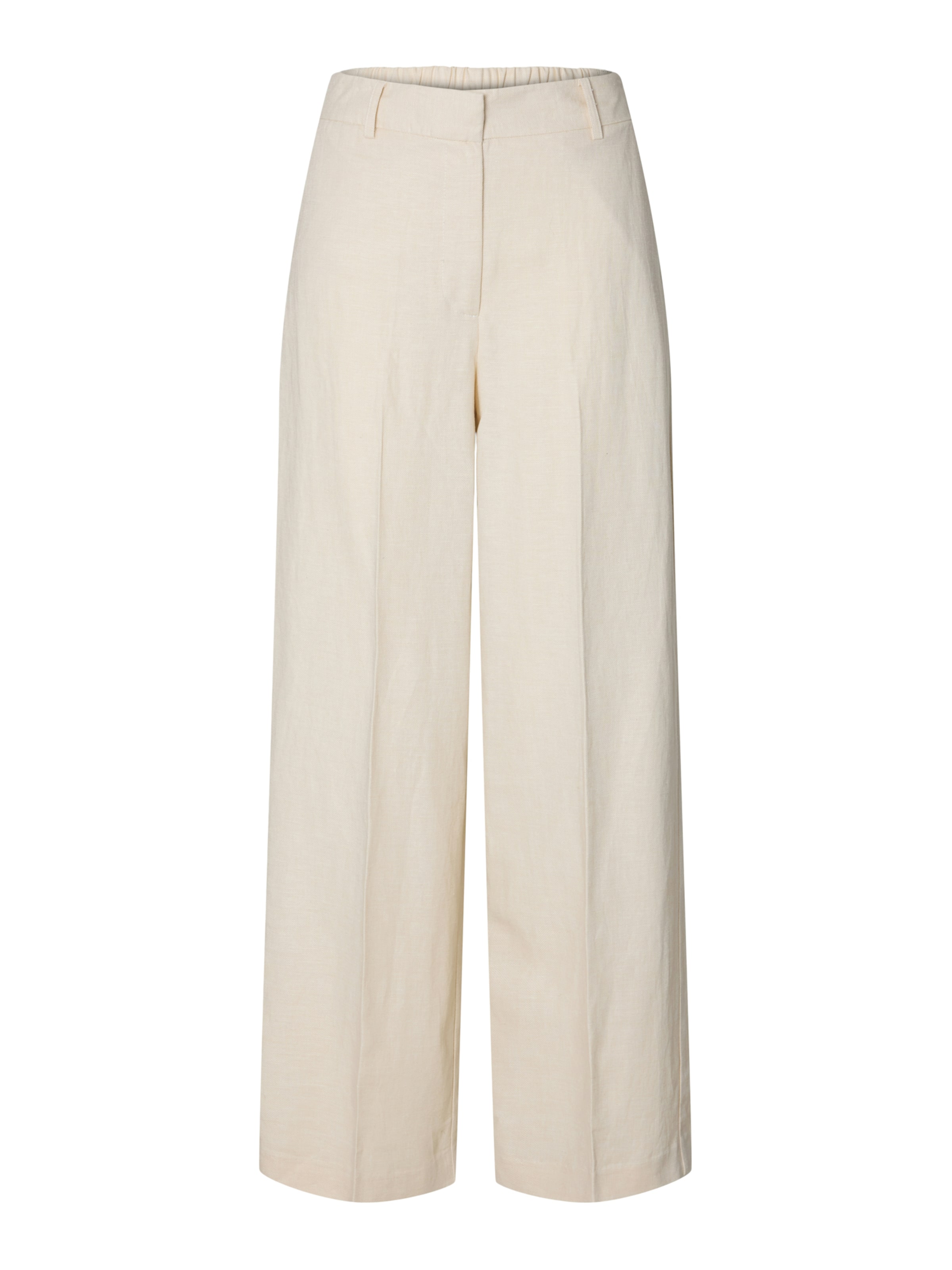 SELECTED FEMME Široke hlačnice Hlače na rob 'SLFMARGO-TARA' | bež barva: sprednja stran