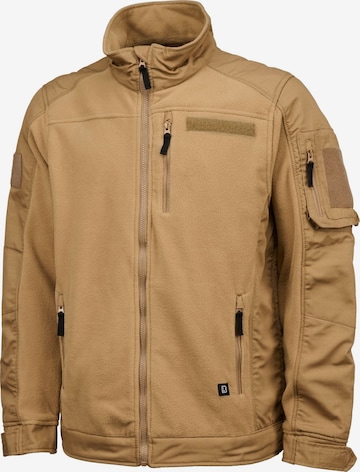 Brandit Fleece Jacket in Brown: front