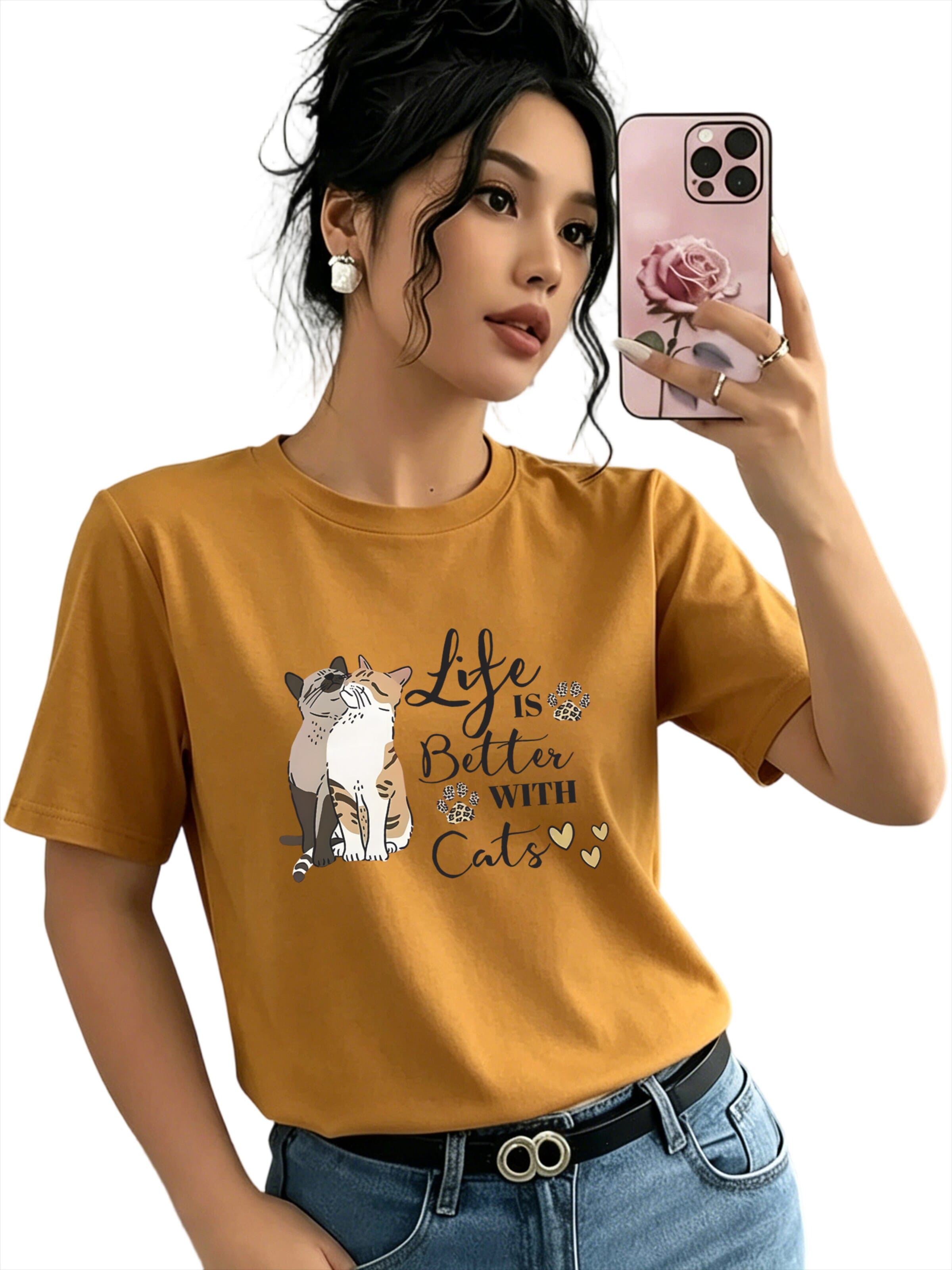 T-shirt GORHEY en orange : devant