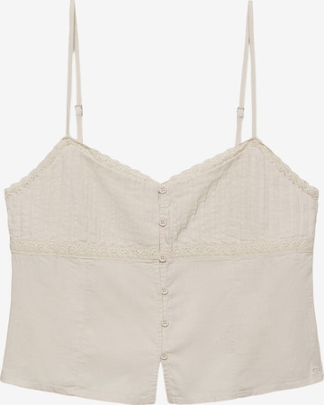 Pull&Bear Top 'PACIFIC' - Béžová: predná strana